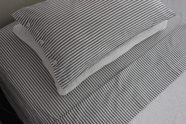 Ticking Sheet Set Black and White Stripe Classic Ticking Sheet Set Black and White Stripe Classic