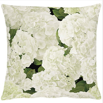 White Hydrangea cushions Hortensia cushion IMPORTICO