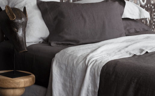 Vida Pure Linen Duvet Cover CHARCOAL