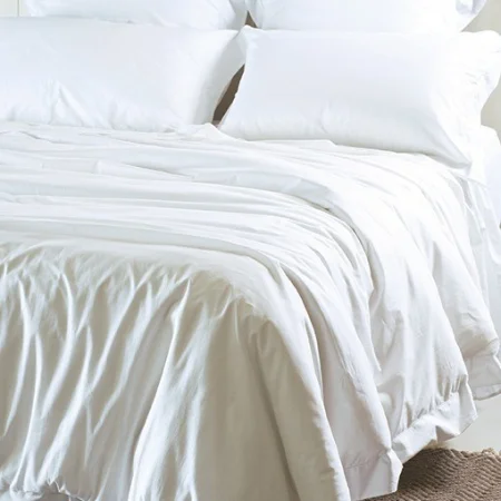 White Italian Cotton Duvet Cover AJOUR