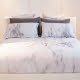 IMPORTICO Marbled Silver Duvet Cover