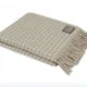 FOXFORD Houndstooth Merino Luxury Throw - Bone