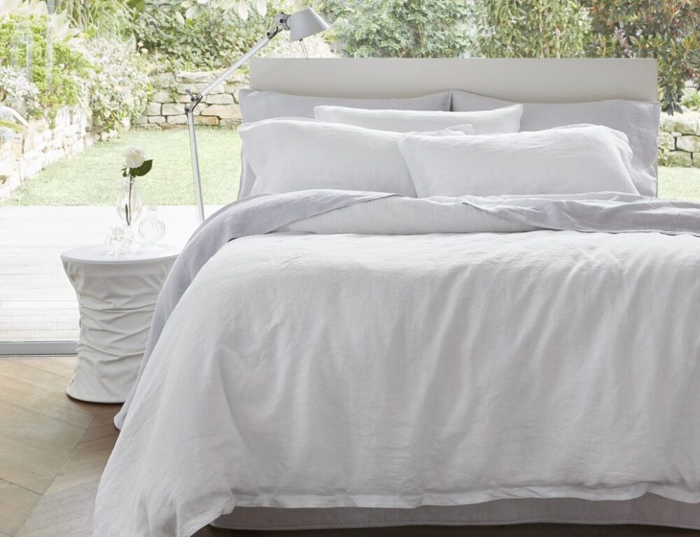 LINEN Duvet Cover Set WHITE BALTIC LINEN Linen Boutique