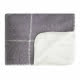 Sherpa Snuggle Blanket Soft Grey with White