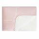 Sherpa Snuggle Blanket Pink with White Grid Stripe