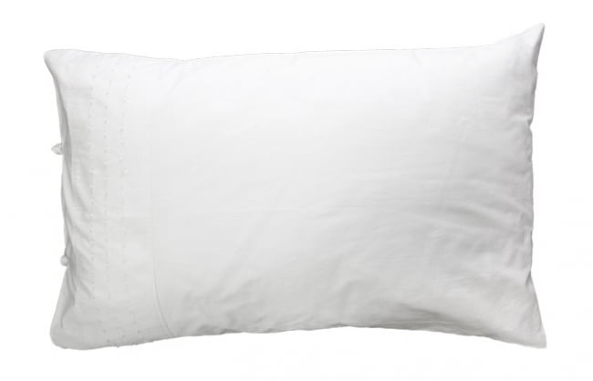 White Cotton Embroidered Pillowcase