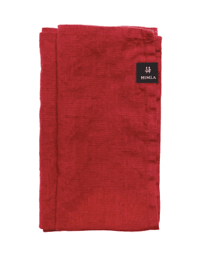 Linen Table Napkins HIMLA RED | Set x 4 Linen Table Napkins HIMLA RED | Set x 4