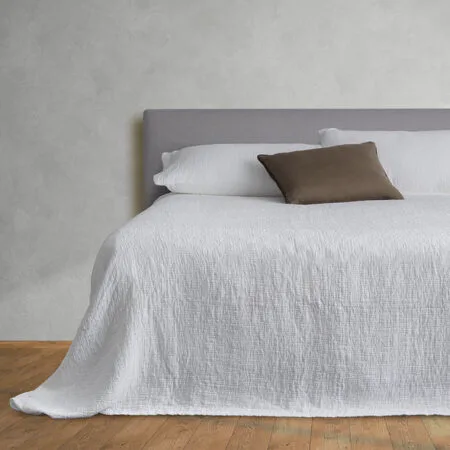 Cotton Bedspread Set ROMA White