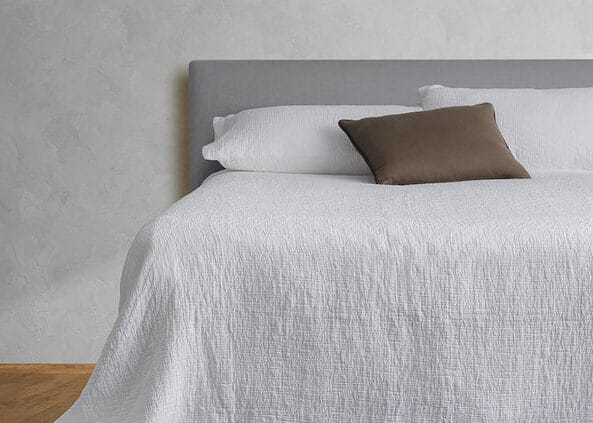 Cotton Bedspread Set ROMA White