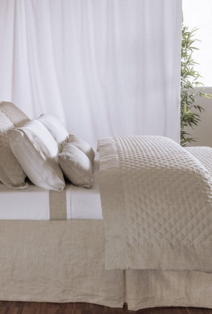 Linen Coverlet Bedspread HUDSON Made in Portugal Linen Boutique