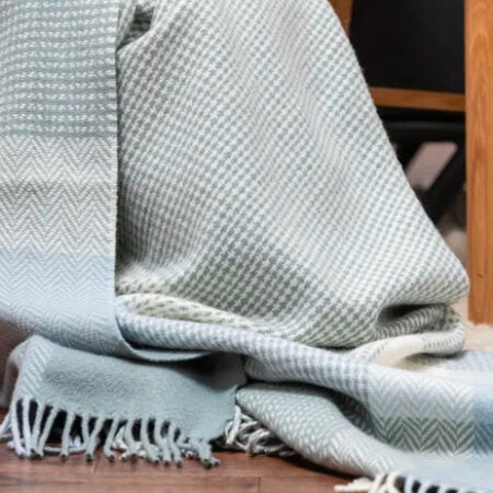 Cashmere Lambswool Throw SAGE