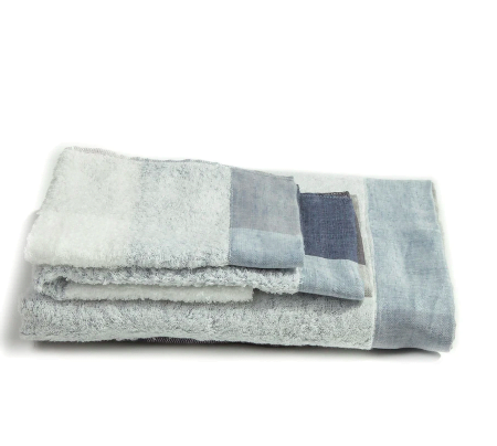 Japanese Kontex Towels PALETTE GREY/NAVY
