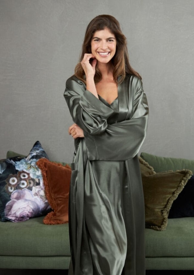 Silk Robe OLIVE
