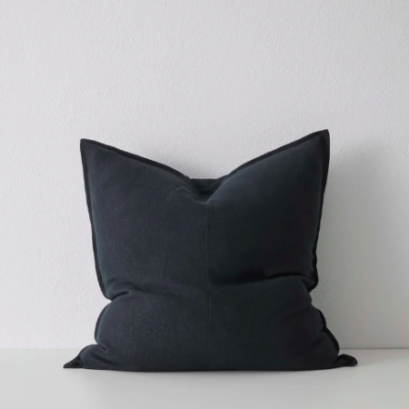 Linen Cushion Como Black