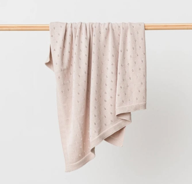 Organic Cotton Baby Blanket MARLEY FAWN