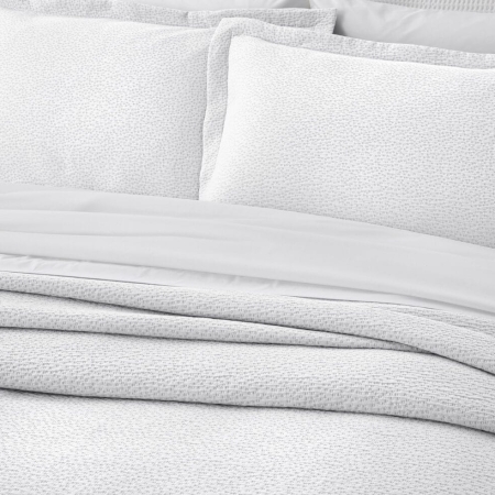 Cotton Bedspread PORTO WHITE Detail