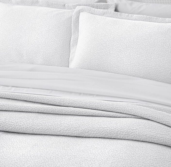 Cotton Bedspread PORTO WHITE Made in Portugal Linen Boutique
