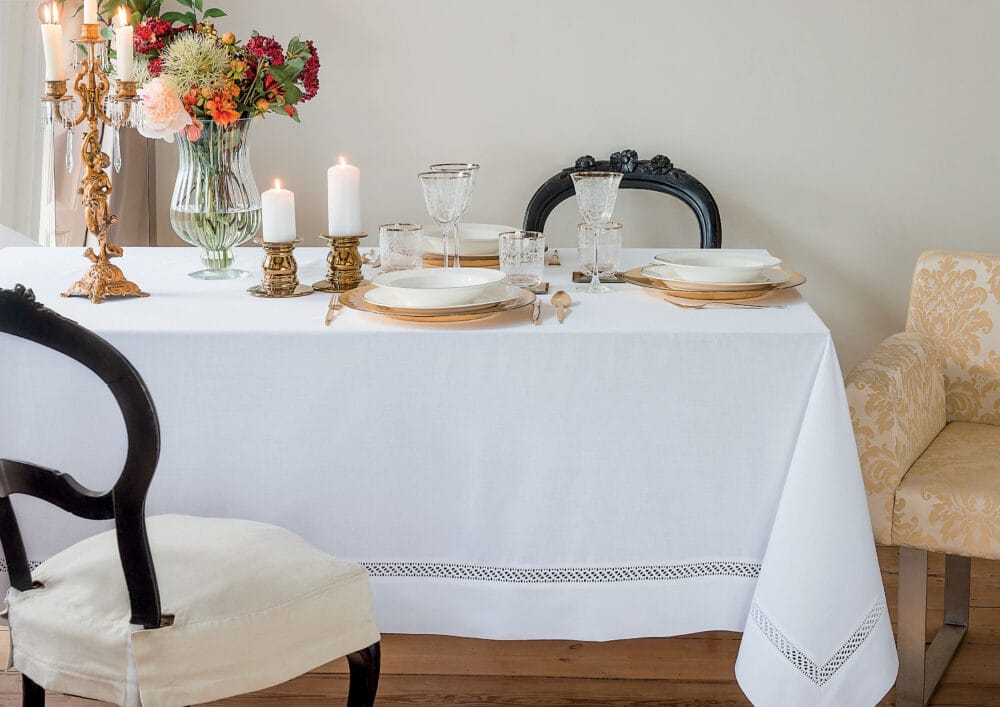 White Tablecloth SINTRA Made in Portugal Linen Boutique