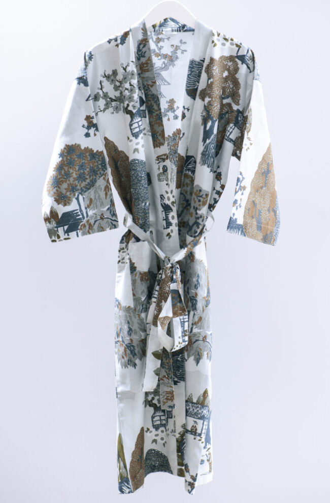 Women's Cotton/Linen Robe Yuttari Natural