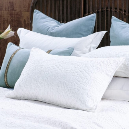 Quilted Pillowsham Pair FONTANELLA White