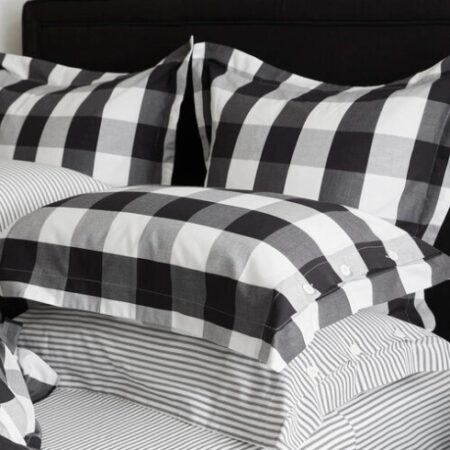Black and White Check EUROCASE Pair | Stanford