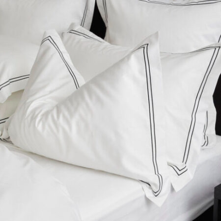 Black Trim LODGE Pillowcase Pair | Hudson