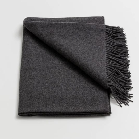Cashmere Merino Throw GREY MARLE