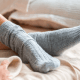 Cashmere Socks Cable Knit | Soft Grey