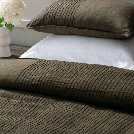 KAIYU Bronze Linen Duvet Cover Set