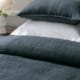 KAIYU Midnight Linen Duvet Cover Set