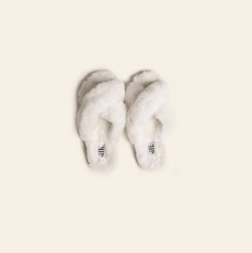 Ivory Natural Sheepskin Wool COCO Slippers Linen Boutique