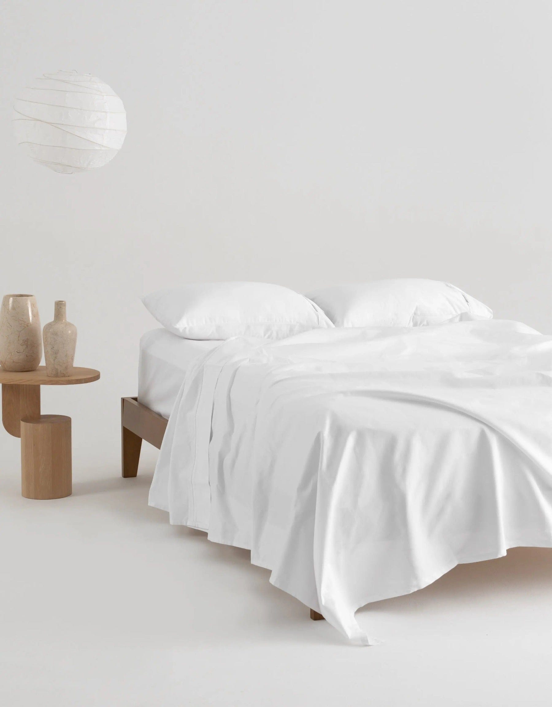 Organic 1000TC White Cotton Sheet Set Luxury Linen Boutique