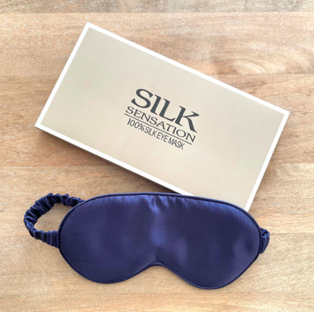 Silk Eye Mask 100% silk NAVY