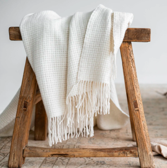 Cocoon Cashmere Blanket Whipped Cream
