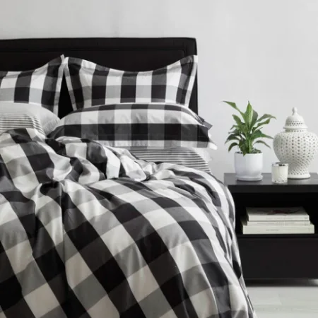 Black and White Duvet Cover Set | Stanford