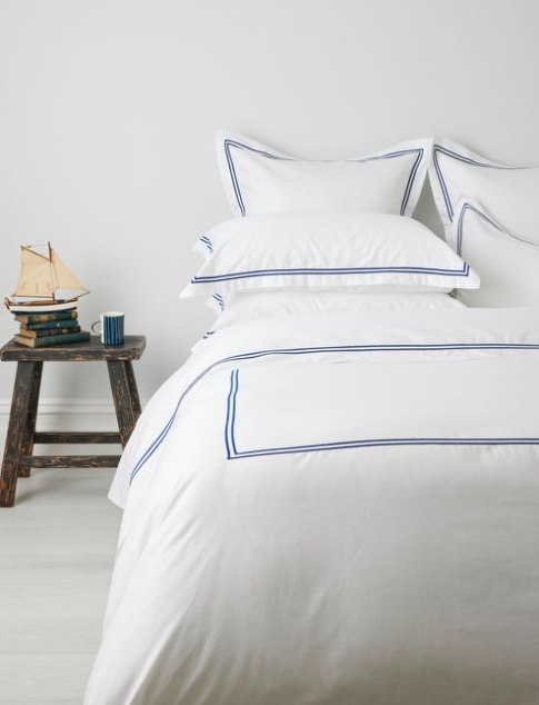 Hudson Collection DUVET Cover Navy Corded | Portugal