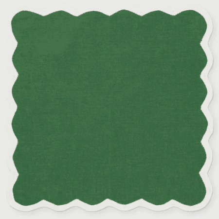 TC Linen Napkin Set VALENTINA Emerald/White