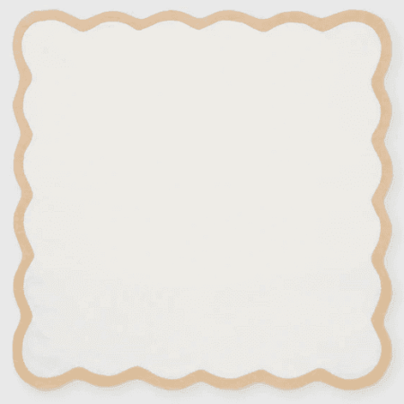 TC Linen Napkin Set VALENTINA Oyster/Tan