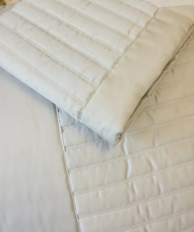 Bovi Monroe Quilted Bedspread Set SILVER