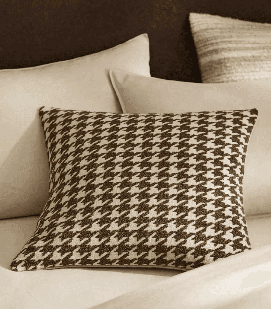 Houndstooth Cushion Giovanni Cocoa