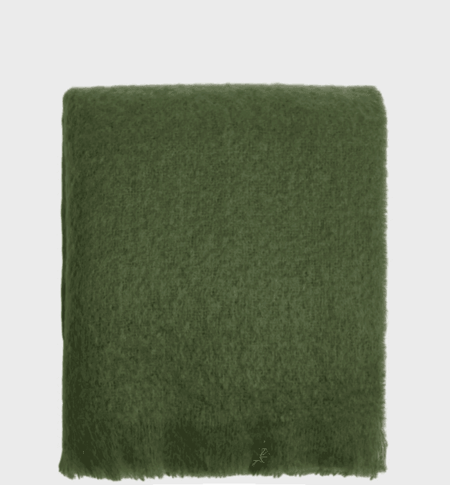 Foxford Mohair Throw Dunloe Sage