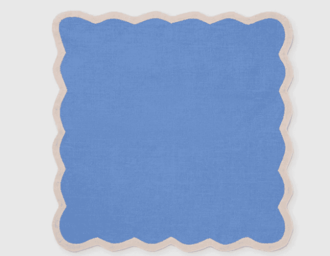 TC Linen Napkin Set VALENTINA Ocean/Dusty Pink