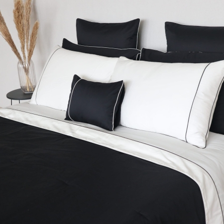 Glamorous Quilt Set Black Sateen