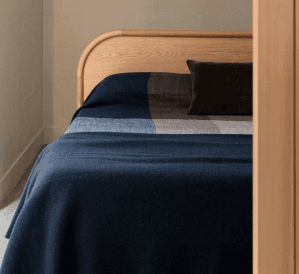 Wool Blanket Blue Black Large | Citta