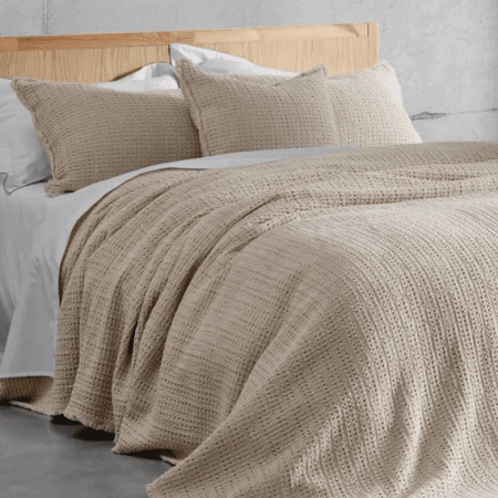 Cotton Waffle Blanket Nasa Natural