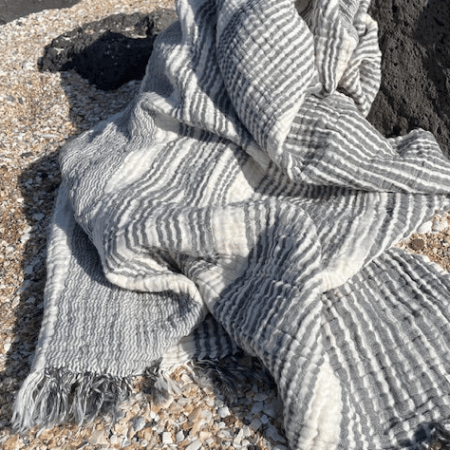 Turkish Peshtemal Towel Serra Grey