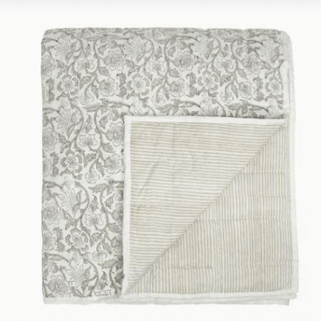 Coverlet Athena Handblock Natural Small