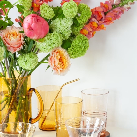 Amber Pink Glassware