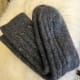 Cashmere Socks Cable Knit | Dark Grey