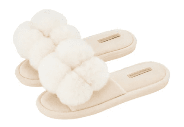 Fluffy Slippers IVORY Cosy Luxe